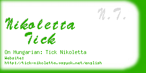 nikoletta tick business card